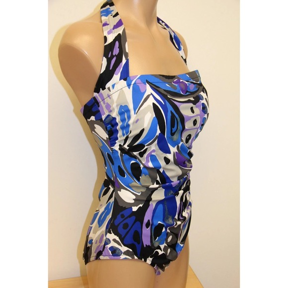 Swim Solutions Multicolor One Piece Swimsuit 14‎ Tummy Control NWT - Picture 2 of 10